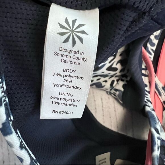 Athleta Animal Print /Stripe Strappy Sports Bra Size L - Picture 5 of 6